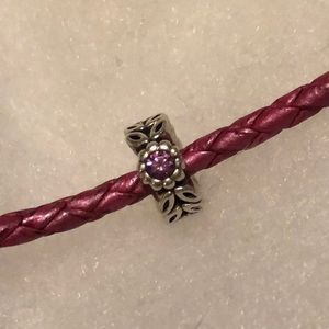 Pandora spacer, purple CZ